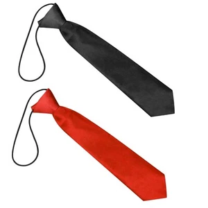 Boys Elastic Adjustable Pre-Tied Neck Tie for Formal or Casual Wear - Picture 1 of 11