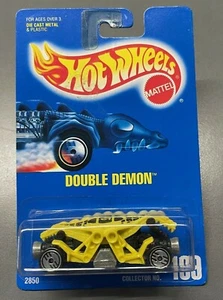 Hot Wheels Sammler Nr. 199 Double Demon Yellow mit blauer Karte von UH 1995 - Bild 1 von 6