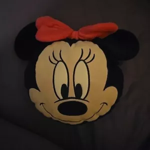 Cuscino viso testa Minnie Mouse Disney Store peluche rosa fiocco 12" - Foto 1 di 4