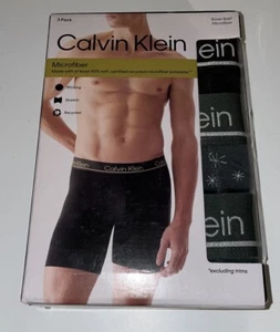 Calvin Klein MEN's (LARGE) 3-PACK Microfiber BOXER BRIEFS - Picture 1 of 5