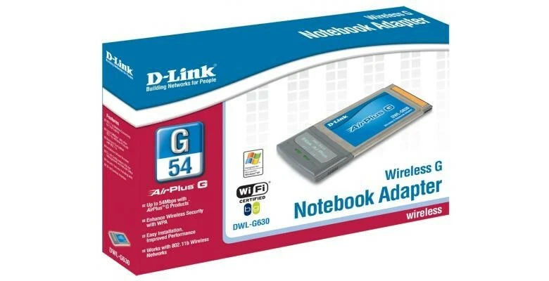 D-Link Wireless G Notebook Adapter DWL-G630  WLAN  - Immagine 1 di 1