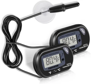 Aquarium Thermometer LCD Digital Aquarium Thermometer with Suction Cup Fish Tank - Picture 1 of 7