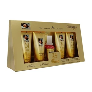 Shahnaz Husain Gold Facial Kit 24 Carat Gold Skin Radiance Timeless Youth 4x10g - Picture 1 of 14