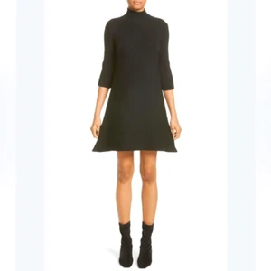 Stella McCartney schwarzes geripptes A-Linien Wollkleid Gr. 40 / Medium - Bild 1 von 9