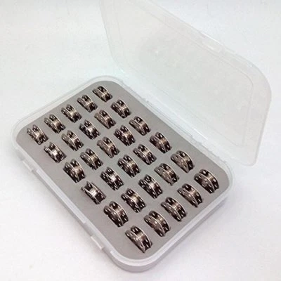 30pcs Bobbins In Box 45785 For Singer 221 222 Featherweight 301,BERNINA 117 217 - Imagem 1 de 4