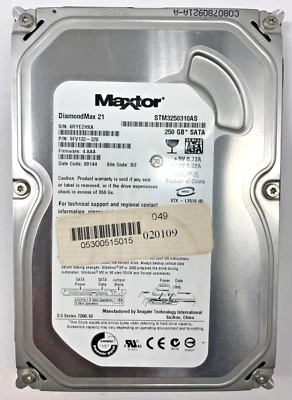 250 GB SATA FESTPLATTE MAXTOR DiamondMax21  STM3250310AS  3,5 ZOLL #FP3649 - Bild 1 von 2