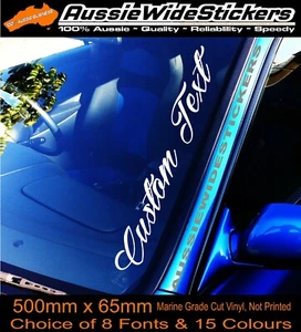 500mm CAR 4x4 Windscreen STICKER DECAL CUSTOM Vinyl Film Name Lettering Graphics - Picture 1 of 5