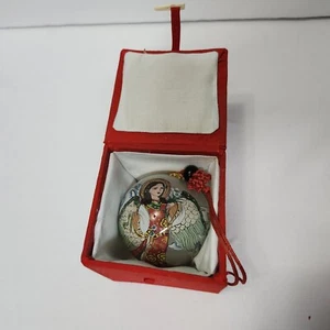 Adorno de vidrio soplado a mano vintage reverso pintado caballo Navidad Willitts - Imagen 1 de 18