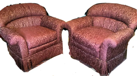 Original Drexel Heritage Barrel Back  Club Chairs Post Modern  Mid Century Cover