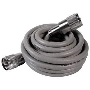 Astatic 3' grau RG8X Koaxialkabel mit Pl259 Steckverbindern, 95% abgeschirmt - Bild 1 von 3