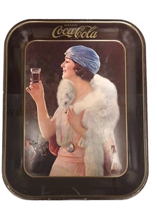 Vintage 1973 Coca Cola Serving Tray 1920's Flapper GIrl 1925 Advertisement 13x10 - Picture 1 of 8