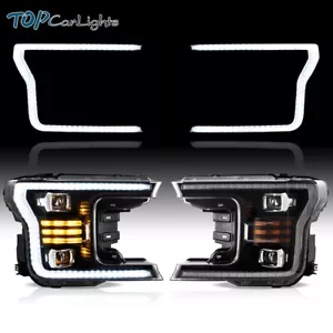 VLAND Full LED Projector Headlights for 2018-2020 Ford F150 F-150 Front Lamps - Picture 1 of 14