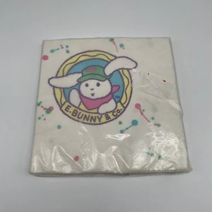 Vintage Hallmark LARGE PAPER NAPKINS EASTER BUNNY SPRING Fun 90s Design VTG - Picture 1 of 2