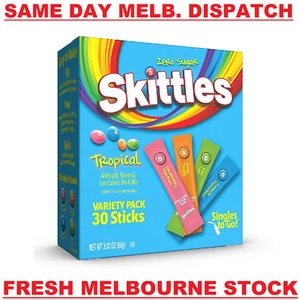 Skittles SUGAR FREE Drink Mix (4 Mix TROPICAL Flavours) - 30 Servings - Picture 1 of 5