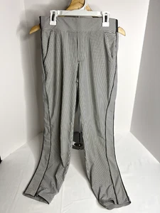 Pantalón tobillo tiro medio Athleta Brooklyn talla 0 regular gris y blanco a rayas - Imagen 1 de 5