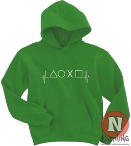 Games console controller Hoodie kids top Hoody funny gamer symbols teen - Picture 1 of 11