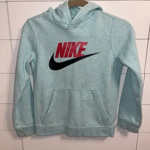 Nike Sportswear Club Fleece Big Kids’ Cotton Blue Pullover Hoodie Size Medium  - Picture 1 of 9