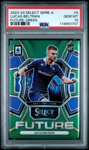 Lucas Beltran 2023-24 Panini Select Serie A #9 Rooki Future Green 5/5 PSA 10 GEM - Picture 1 of 2