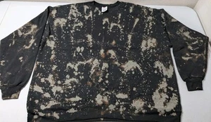 Hanes Eco Smart Sweatshirt Men's 3XL Black Tie Dye Long Sleeve - Picture 1 of 5