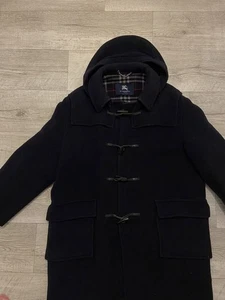 Men's Burberry Wool Duffle Black Coat Size L\XL - Picture 1 of 6