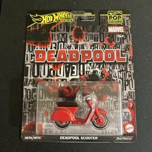 2025 Hot Wheels Premium Pop Culture Deadpool Scooter - Real Riders Brandneu! - Bild 1 von 3