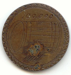 1881 Indian Head Cent, Love Token, 100,000 Barrell - Picture 1 of 2