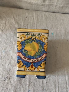 Vaso in ceramica italiana dipinto a mano design limone Limoni Canditi - Foto 1 di 5