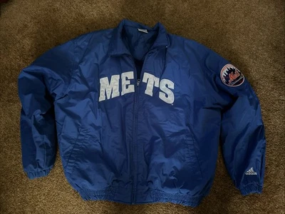 Jaqueta acolchoada New York Mets vintage, Adidas, GG, zíper, letras bordadas muito bom estado usado - Imagem 1 de 4