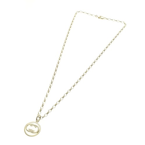 Collana GUCCI G ad incastro argento SV925 con scatola e sacchetto