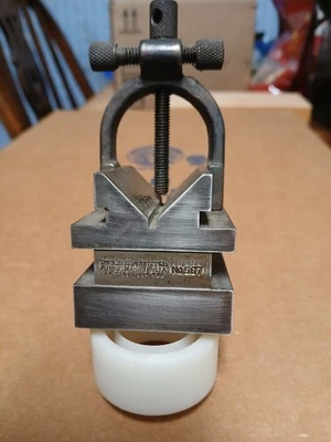 Vintage Starrett No. 567 V-Block And Clamp 1-5/16” (33mm) Capacity Machinist - Image 1 of 4
