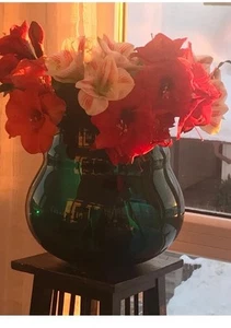 Bodenvase SÜSSMUTH grünes Kristallglas MID CENTURY 50- 60ger Jahr BLICKFANG - Bild 1 von 6
