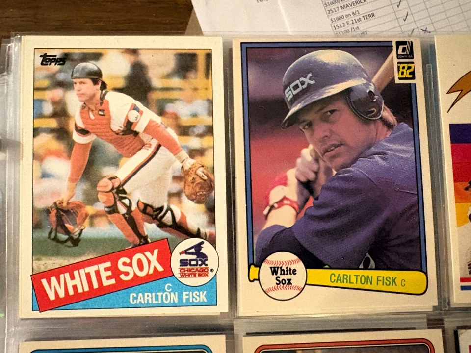 Carlton Fisk 2 card lot 1982 Donruss #495 1985 Topps #770 Chicago White Sox - Image 1 of 1