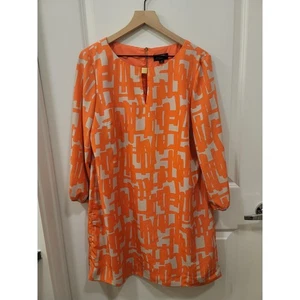 Vestido recto manga abullonada Tahari con cinturón - Imagen 1 de 6