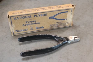 VTG ANTIQUE NATIONAL BAND & TAG COMPANY PLYERS 305S IOB - Picture 1 of 14