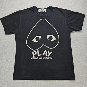 Camiseta Play Comme des Garcons Para Hombre Grande Invertido Corazón Contorno Negro Blanco - Imagen 1 de 6