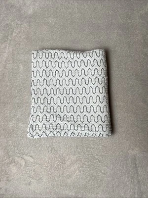 Manta Hudson Baby Swaddle Azul Blanco Ondulada Líneas onduladas Muselina Suave Algodón HB Foto 1 de 4