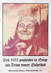 Plakat - Seit 1933 pausenlos in Sorge um Deine innere Sicherheit. Staeck, Klaus - Bild 1 von 1