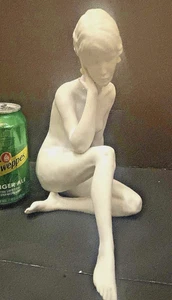 Vtg Kaiser Germany Nude Female “Meditation" White Art Bisque Porcelain Sculpture - Picture 1 of 7