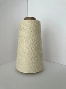 100% Kaschmir von Loro Piana 2/27 NM Kegel 160g Co. Dunkle Creme Italien - Bild 1 von 3