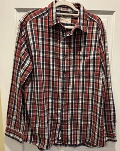 Mountain Khakis Mens Shirt Teton Flannel Long Sleeve Red Plaid Work Size Large - Picture 1 of 7