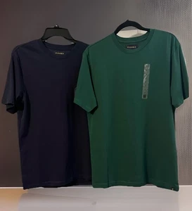 2 Piombo T-Shirts Mens Size Small Green & Blue Short Sleeve Casual Crew Neck NWT - Picture 1 of 20