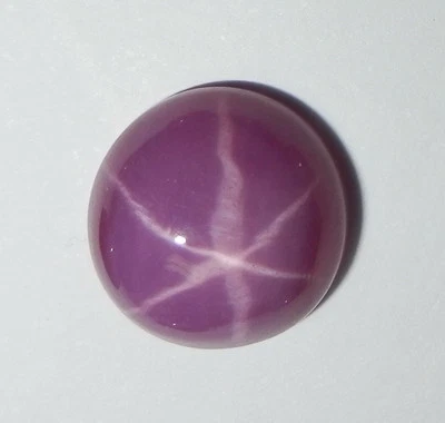 Opaque Star Ruby Round 11x11 mm Cabochon 6 Rayed Lab-created Stone 1 piece Lot - Image 1 of 4