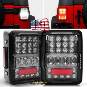 LED Tail Lights Reverse Brake Turn Signal Running Lights for Jeep 2007-18 JK JKU - Picture 1 of 10