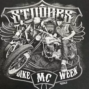 Three Stooges MC Bike Week Graphic T-Shirt Men's Size Large Black - Picture 1 of 8