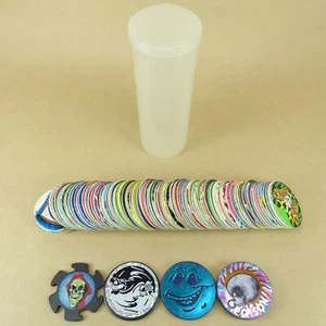 100 Pogs + 4 Slammers + Pog Tube 1990s Retro Nostalgia! Pog Game Ready To Play - Picture 1 of 1