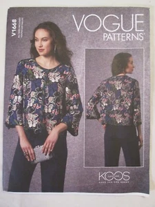 Vogue 1668 Koos Van Den Akker Lined Designer Jacket Pattern 8-22 Evening UC FF - Picture 1 of 2