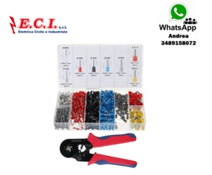 Set Werkzeug A Ratsche Für Klemmen Aderendhülsen Ab 0,25 -10mm + 1200 Zirkel - Picture 1 of 1