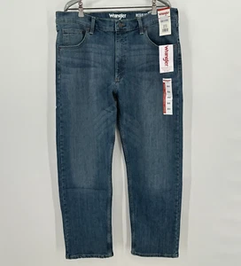 Wrangler Men's Foundation Jeans 36x30 Regular Fit Straight Leg Steel Blue 73454 - Picture 1 of 8