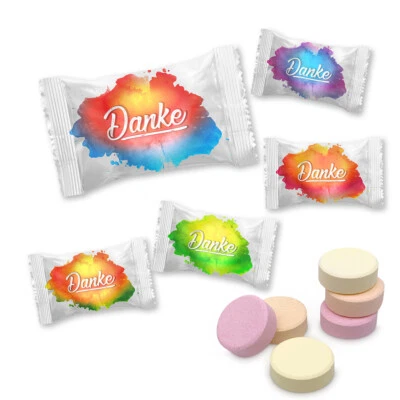 Traubenzucker "Danke Farbklecks" Vitamin C, 800g (21,24 EUR/kg) - Bild 1 von 4