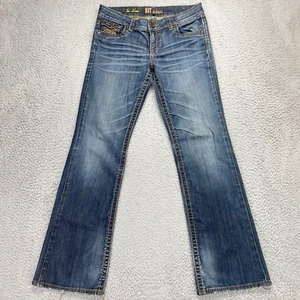 KUT From The Kloth Jeans Women 8 So Low Rise Bootcut Flap Pockets Embroidered - Picture 1 of 23